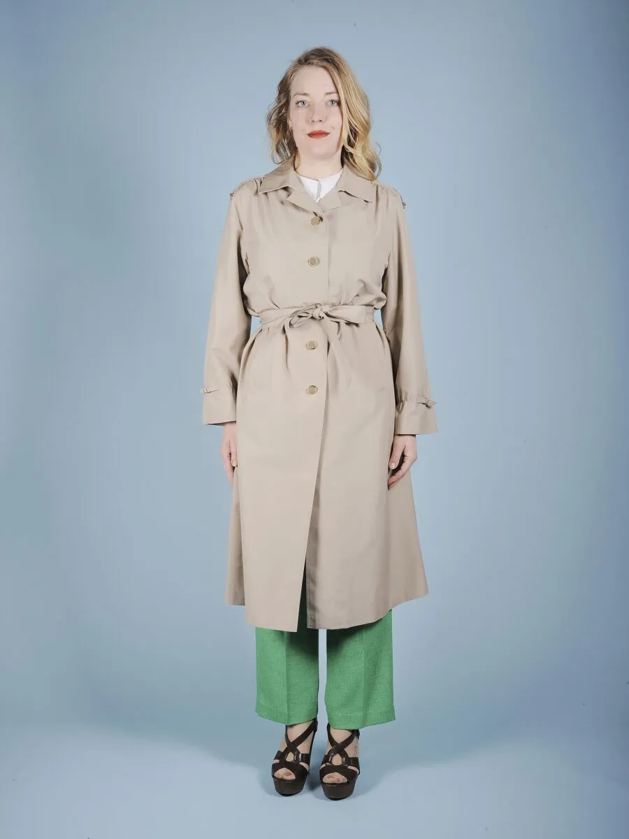 Trench beige con cintura