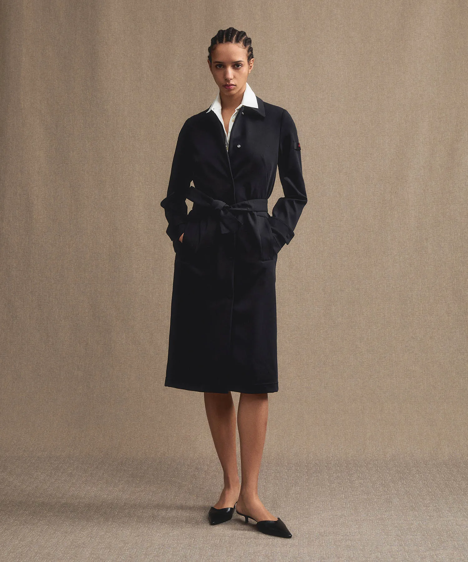 Trench da donna tessuto tecnico
