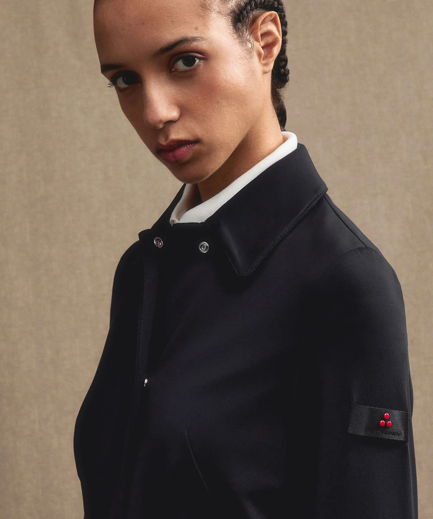 Trench da donna tessuto tecnico