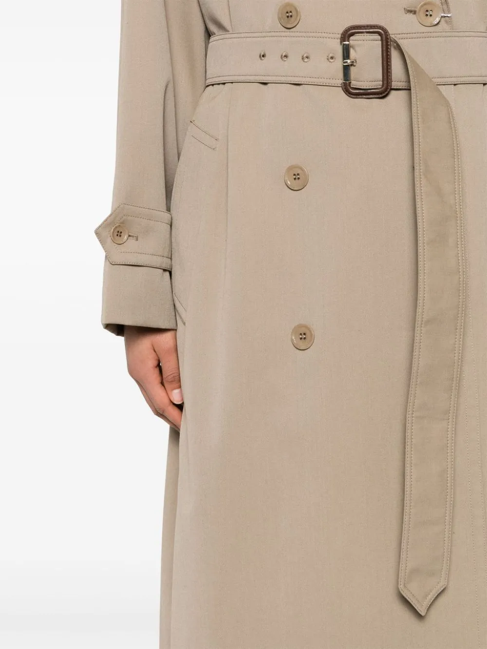 Trench doppiopetto in beige - donna