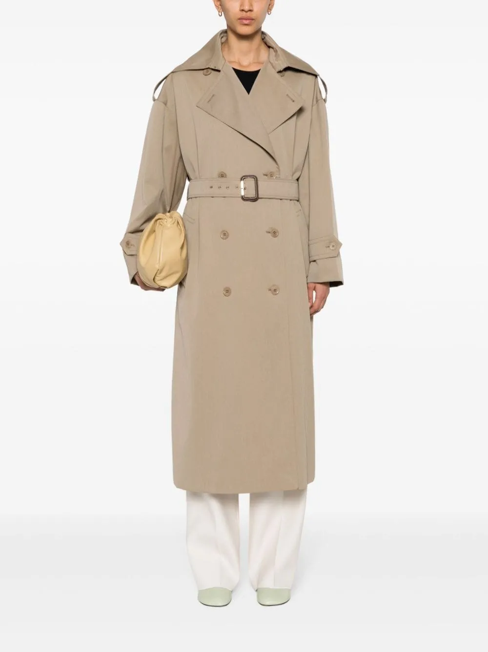Trench doppiopetto in beige - donna