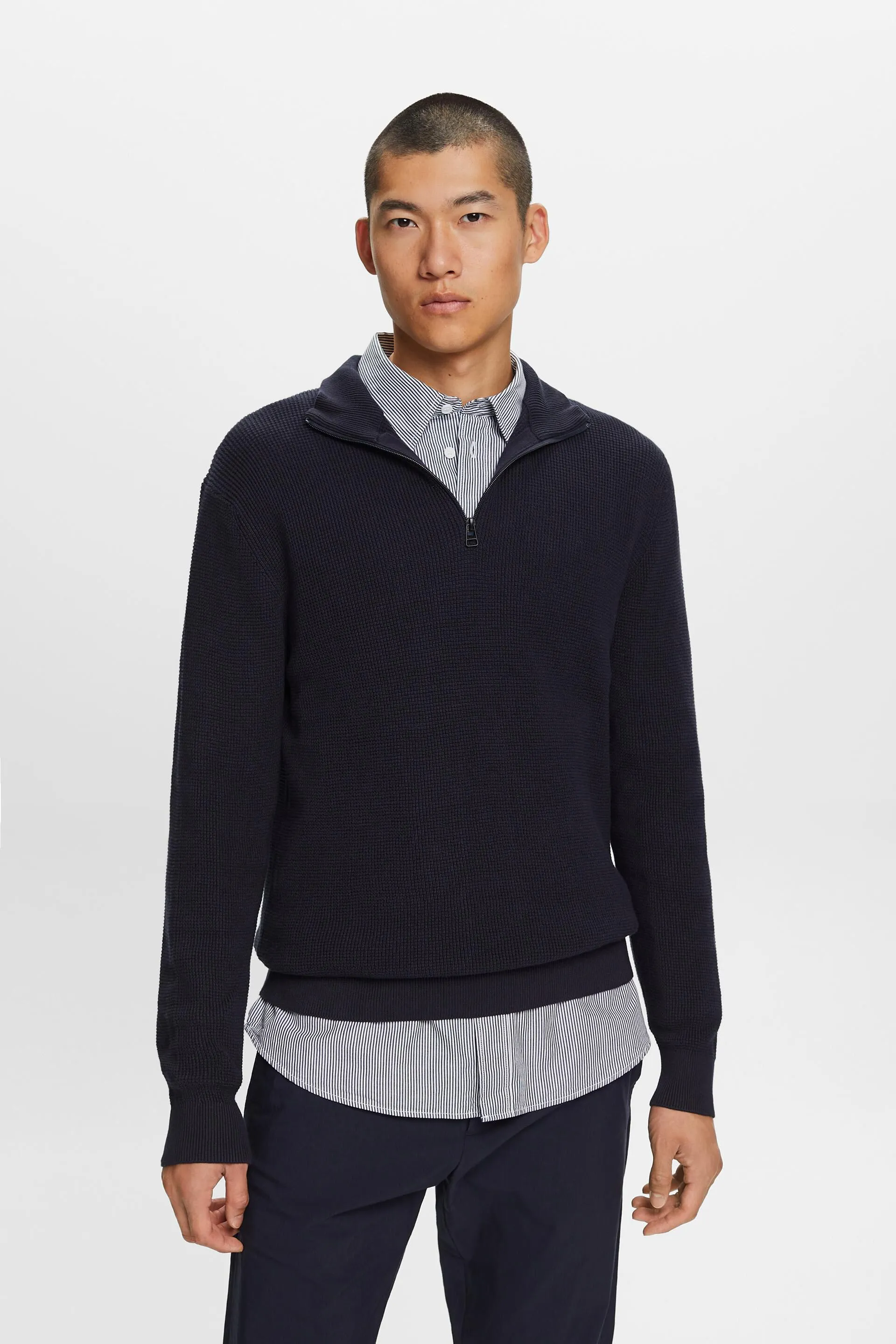 Troyer in cotone con zip