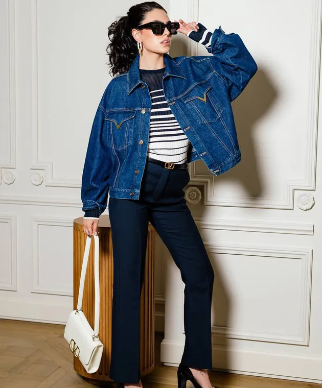 Valentino Pantaloni a zampa blu 3B3RB5G51CF