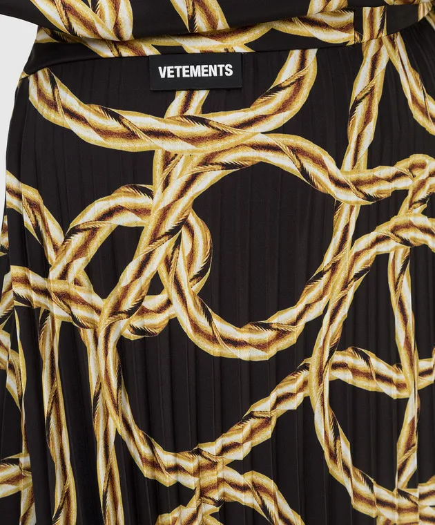 Vetements Gonna plissettata con stampa a contrasto WE52SK340B
